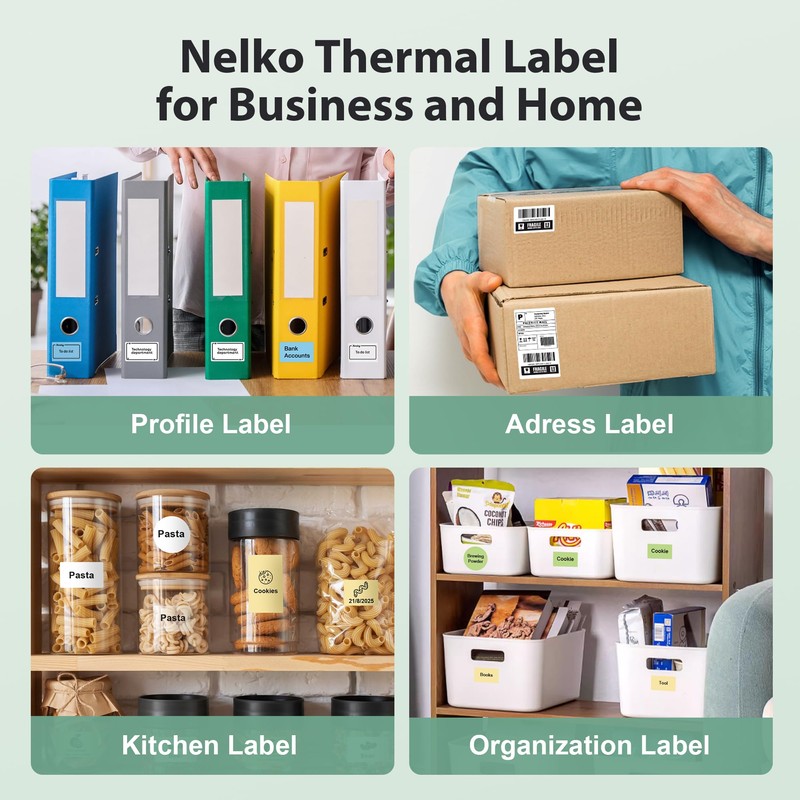 NELKO PM220 Label Maker Tape, Customized Label Printing Paper, 40