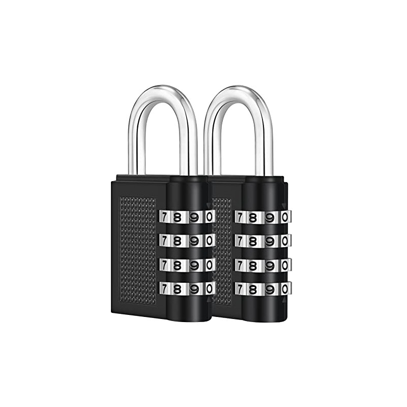 ZHEGE Lock with Combination Code, Combination Lock, 4 Digits, Padlock