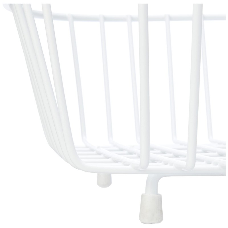 Delfinware 2947W White Oval Sink Basket, Metal