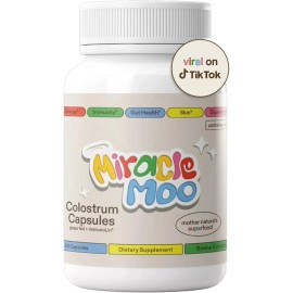 Miracle-Moo Mother Natures Colostrum Capsules for Gut Health,Immune Support