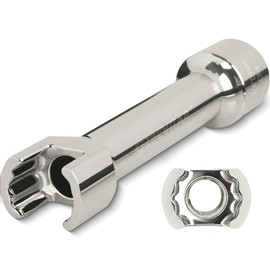 1/2″ Drive 3/4″ (19mm) Strut Channel Impact Socket | 12-Point, 5-inch, Cr-V Deep Strut Socket, Crack-Resistant, Nickel Plated Finish, Fits 1-5/8″, 2-7/16″ & 3-1/4″ Strut Channels