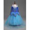 DreamHigh Sleeping Beauty Princess Party Girls Costume Dress (Blue, 4