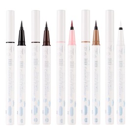xixi Cool Eyeliner, Ultra Fine Smooth Eyeliner, Waterproof and Sweat Resistant, Ultra Fine, Long Lasting Color, Smear Resistant, Korean Makeup, Extra Fine Liquid Eyeliner, High Fit, Multi-Color