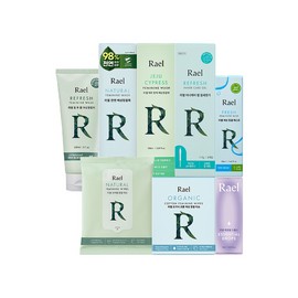 Rael [라엘] 청결제 청결티슈 Y존케어 BEST 모음 [제주 편백 청결제 2개 세트] [Rael] Hygiene Wet Wipes Y-Zone Care BEST Collection [Jeju Cypress Hygiene Product 2-Pack]