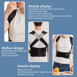 UZSUZZ Haltungskorrektur Herren Damen Rücken Geradehalter Back Posture Corrector Haltung Korrektur Gurt，Verstellbare Rückenstützgürtel bequem und atmungsaktiv für Rücken Schmerzen Liendern