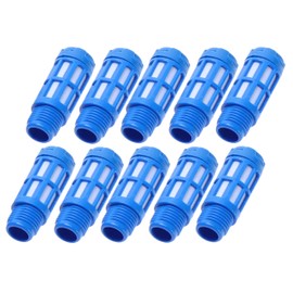 Pneumatic Silencer 1/4 Inch Plastic Set of 10 Industrial Quality (10, Plastic 1/4 Inch)