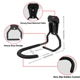 PTZMZB Bike Hangers for Garage, Wall Mount Bike Rack, Space Saving Sturdy Wall Bike Rack, Vertical Bike Rack Holds Up to 77 lbs (35kg) - Bike Storage Rack for Garage.