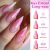 Poly Extension Gel Nail Kit, Clear White Pink Builder Nail