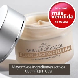 Crema Facial De Baba De Caracol Y Ácido Hialurónico Antiedad