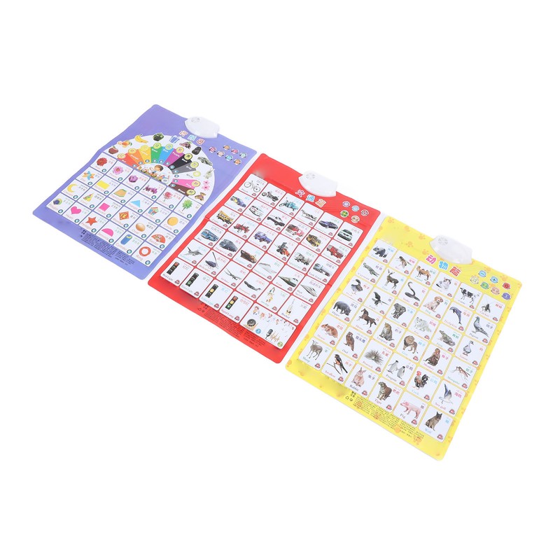 3pcs Sound Educational Posters Preschool Learning Poster Parent Child Interaction