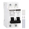DIHOOL Solar Disconnect Switch, 6 Amp 2 Pole, DIN Rail