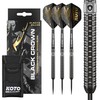 KOTO Black Crown 90% Darts 23 G, Black & Silver,