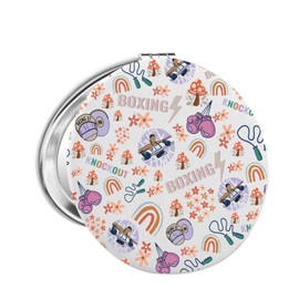 FAADBUK Boxing Lover Gift Boxing Player Gift Boxer Fan Gifts Boxing Girl Makeup Mirror for Her (Boxing Mirror)