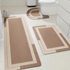 ACCUMTEK Ultra Thin Bath Mats Fit Under Door 3 Piece,