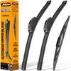 AUTOBOO Limpiaparabrisas de 22 + 20 pulgadas con limpiaparabrisas trasero