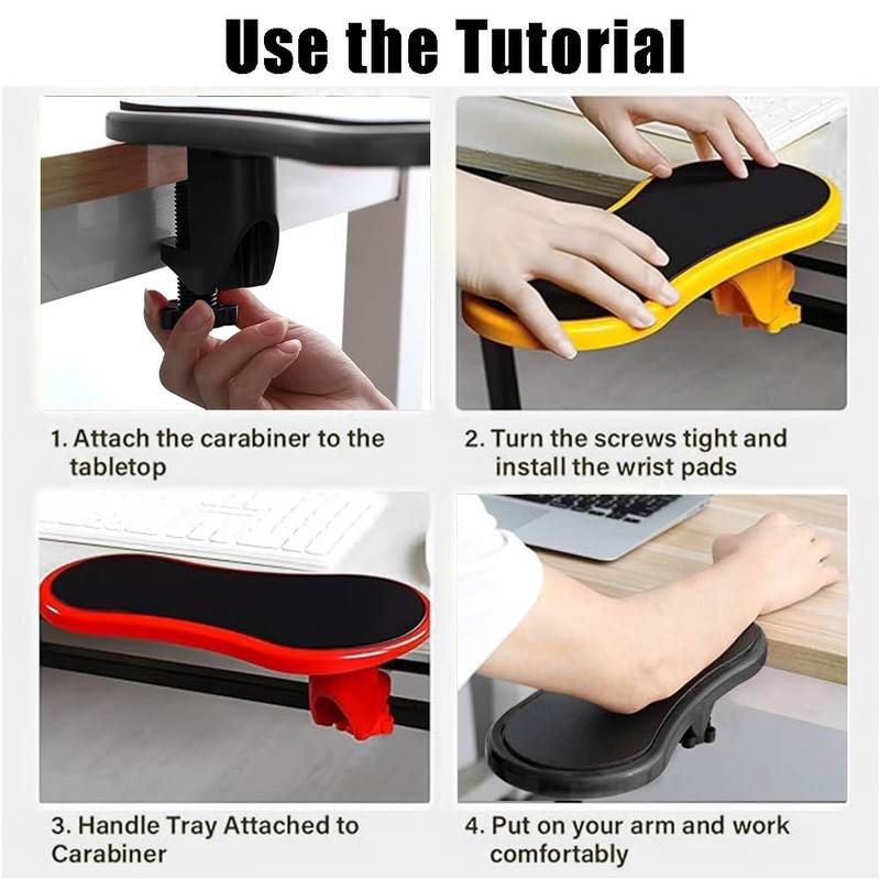 Ouliget Arm Rest Support for Desk,180° Rotating Adjustable Computer Desk
