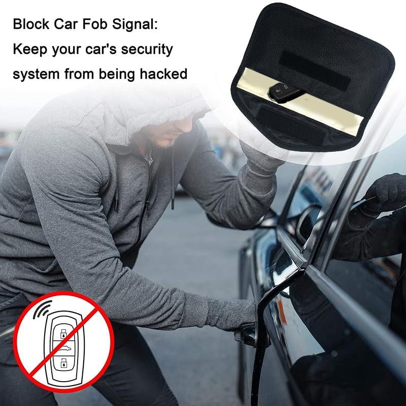 Car Key Signal Blocker Case for Faraday Cage Fob Pouch