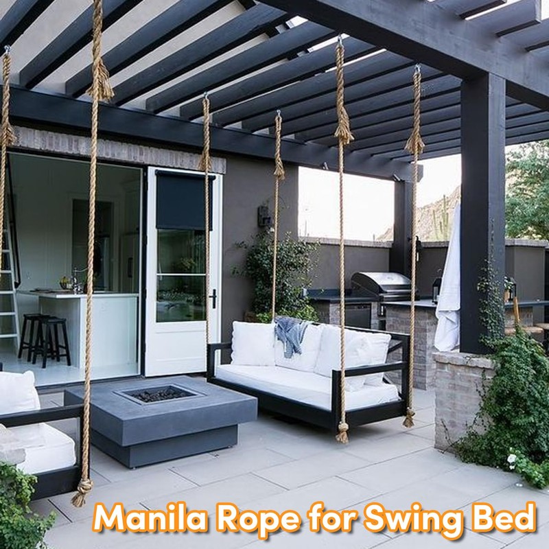 1.5" X 50' Treated Manila Rope Boat Docks Tree Farm