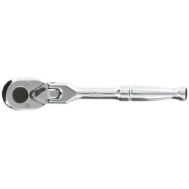 Koken 3/8 (9.5 mm) SQ. Oscillating Ratchet Handle (Short/Polished Grip), Total Length: 6.9 inches (175 mm), 3774PS