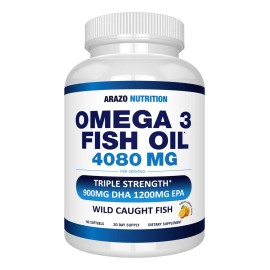 Arazo Nutrition Omega 3 4080 Mg Con 90 Softgels Hecho En Usa Sabor Sin Sabor