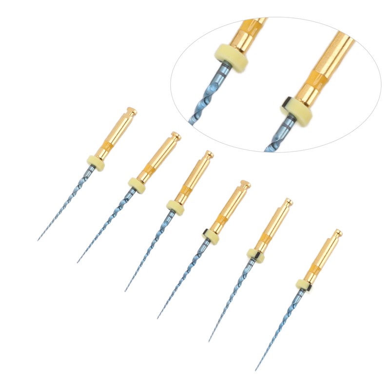 6pcs F1 Endodontic Canal Files Stretchy Metal Portable Rustproof Endodontic