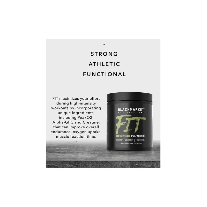 Suplemento Pre Entreno Blackmarket Creatina Sandía 312g Polvo