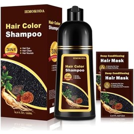 Tinte Para El Cabello 3 En 1 A Diferencia Del Tinte Tradicional, Se Puede Usar Como Champú Y Acondicionador, 16.9 Onzas Líquidas, Sin Sulfato, Cubre