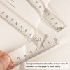 sourcing map 2 in 1 Set Straight Plastic Ruler 15