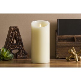 Luminara Luminara - Flameless LED Battery Operated Flickering Pillar Candles - Ivory - Pack of 1-3x6.5 - Realistic Moving Flame Real Wax Indoor/Outdoor Decor