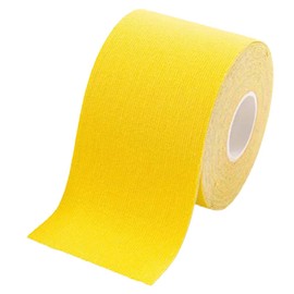 Kinesiology Tape, 5M Roll Elastic Muscle Support Tape, Improve Blood Circulation, Waterproof and Latex Free for Exercise, Sports and Injury (Yellow)