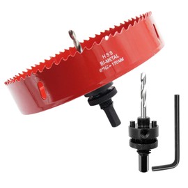 170mm Hole Saw,Drill Bit,LAIWEI Heavy Duty Mandrel Hole Cutter for Drilling Wood, Aluminum Profile, PVC and Other Materials(6-11/16")