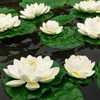 WhistenFla 16Pcs Artificial Floating Pool Flowers, 6Pcs 7in & 10Pcs