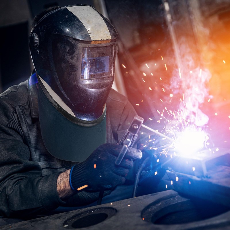 sourcing map Welding Helmet Bib FR Cotton Split Wrap-Around Helmet
