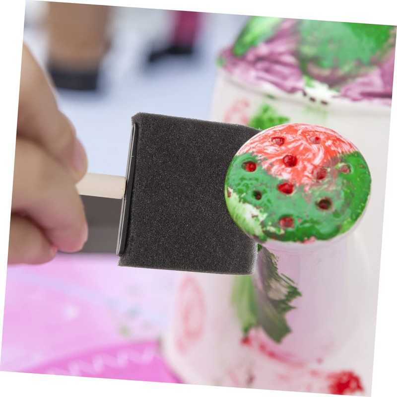 TOPPERFUN 16pcs Painting Sponge Brush Foam Paint Applicator Sponge Roller