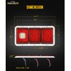 Partsam 2x LED Triple Tail Lights 45 LEDs, Rectangle Vertical