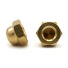 Cap Nuts Brass - #12/24 (3/8" Flats x 11/32" Height)