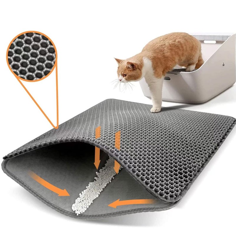 Cat Litter Mat – Pet Cat Litter Mat Waterproof Double,