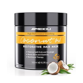 Meidu Keratin Hair Mask Treatment, Hair Mask for Dry Damaged Hair, Deep Repair Conditioning Hair Mask, Coconut Oil Hydrating Hair Mask for All Hair Types (16.9 Fl Oz)