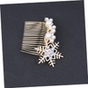 FOMIYES Hair Comb Snowflake and Rhinestones Alloy Insert Stylish Side