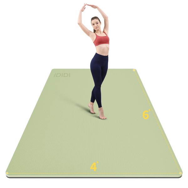 8mm Large Yoga Mat (6'x 4') - Extra Long and