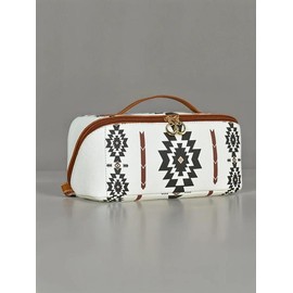 Boho Style Makeup Bag, Casual Colorblock Makeup Organizer Pouch, Versatile Storage Bag for Skincare, Lotion, Cream, Lip Balm, Eyeliners, Mirror, Stationery, Travel Bag:_Multicolor2_one-size