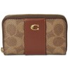 Coach Small Zip Around Card CASE, B4/Tan Caramel