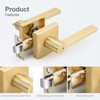 EHOMEWARE 6 Pack Door Handles, Satin Brass Door Knobs Privacy