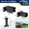 Egadis 4 Pack Aluminum Adjustable Railing Bracket with Stair Foot,