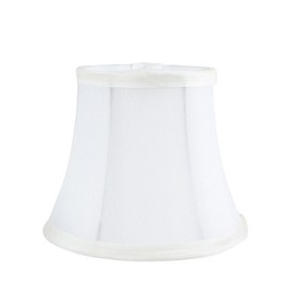 Meriville Set of 6 Off White Faux Silk Clip On Chandelier Lamp Shades, 4-inch by 6-inch by 5-inch