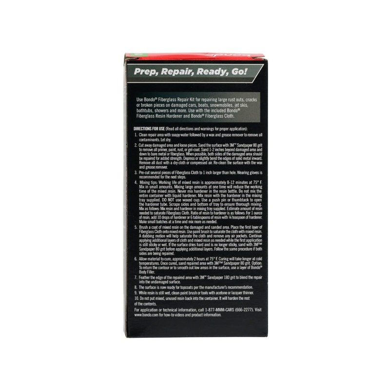 Bondo Fiberglass Resin Repair Kit, 00420, 0.45 Pint