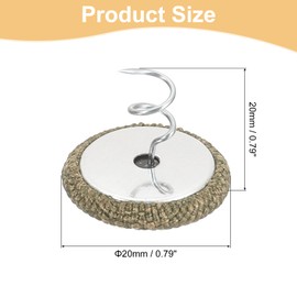 QUARKZMAN Pack of 24 Upholstery Pins Twist Pin, 20 mm Bed Skirt Pins Fabric Covered Button Twist Pins for Throws Bed Skirt Armchair Caddies Furniture Cover Brown