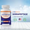 Vitamatic Serrapeptase 240,000 SPU Servings, 120 Delayed Released Capsules -