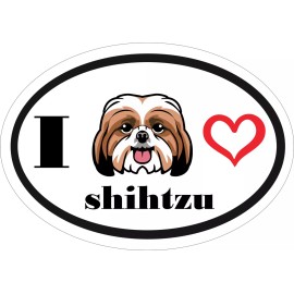 Chase Grace Studio Oval Shihtzu Mom Dog Bumper Vinyl Decal Sticker for Laptops Tumblers Windows