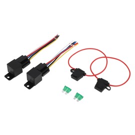HOPESPANNER 5 Pins 12V 40A Auto Relay with Plastic Hanging Hole with Harness Sockets Waterproof Car Relay 1 Set